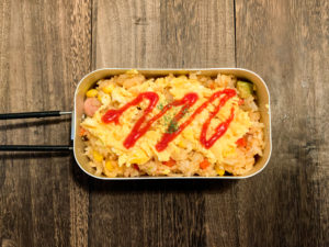卵をのせればオムライス！簡単炊き込みケチャップライス